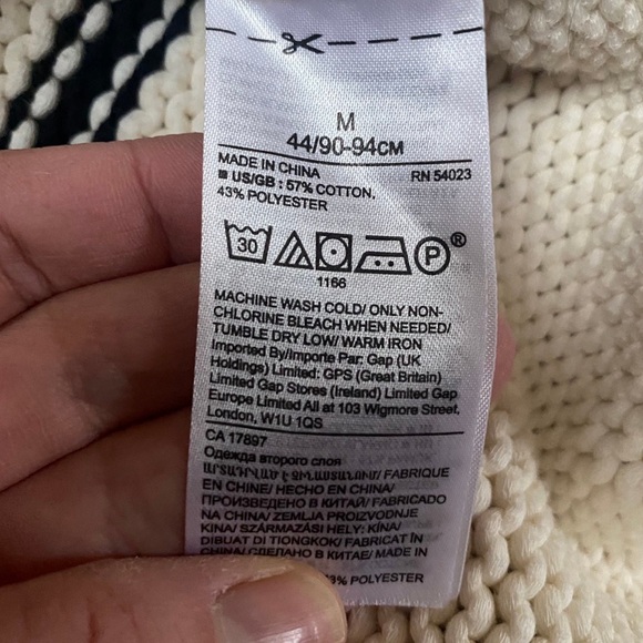 Banana Republic THICK Striped Crewneck Sweater Med - Picture 6 of 6